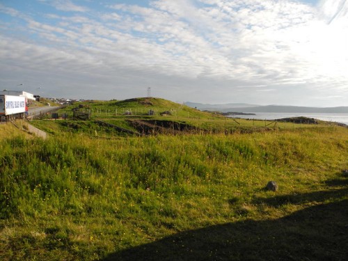 Aussicht vom Campingplatz in Torshavn am Morgen