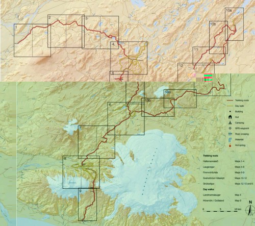 Overview of the hiking area