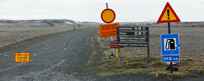 Schilderwald am Abzweig zur Askja