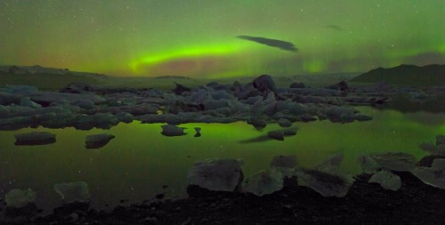 Nordlicht über dem Jökulsárlón 1